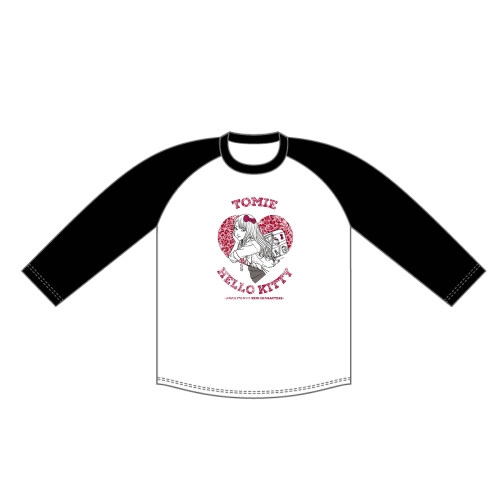 伊藤潤二×サンリオキャラクターズ ラグランTシャツ ギャル富江×ハローキティ