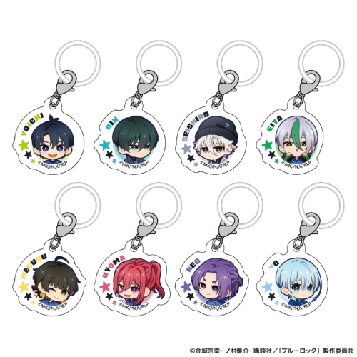 ブルーロック トレーディングめじるしキーホルダー BLOKE CORE デフォルメ 