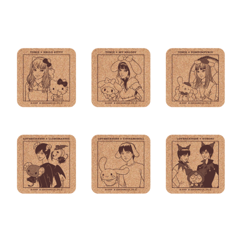 伊藤潤二×サンリオキャラクターズ コルクコースター まねっこ