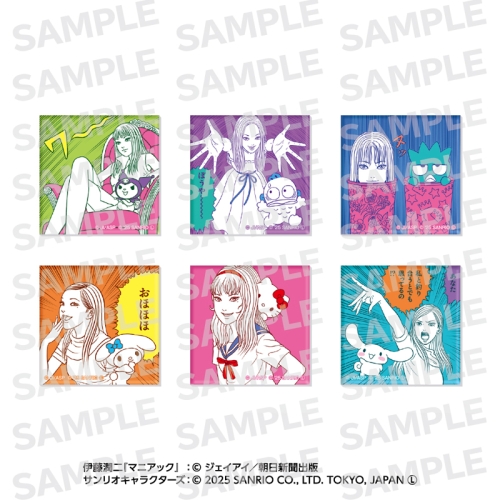 伊藤潤二・サンリオキャラクターズ トレーディングアクリルマグネット パロディ全6種  (富江・サンリオキャラクターズ)