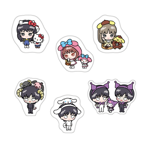 伊藤潤二×サンリオキャラクターズ ダイカットクッション まねっこデフォルメ